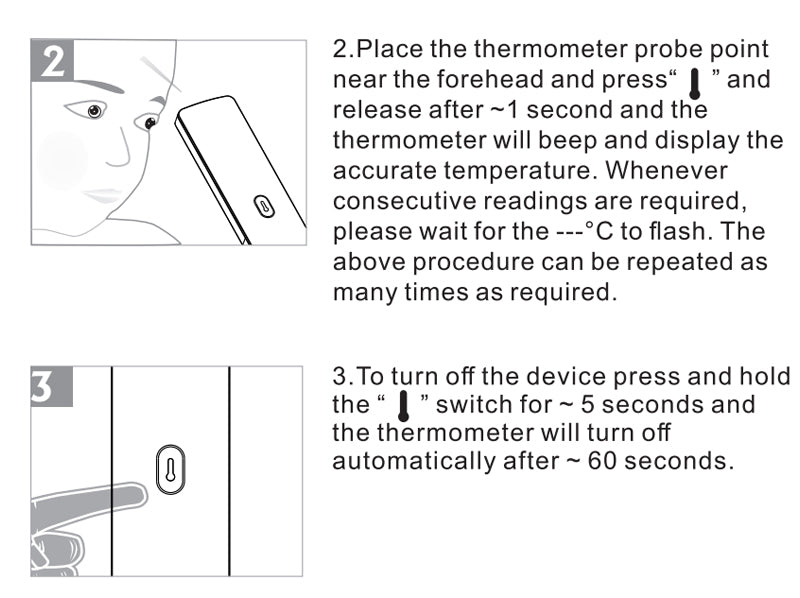 how to use infrared forehead thermometer