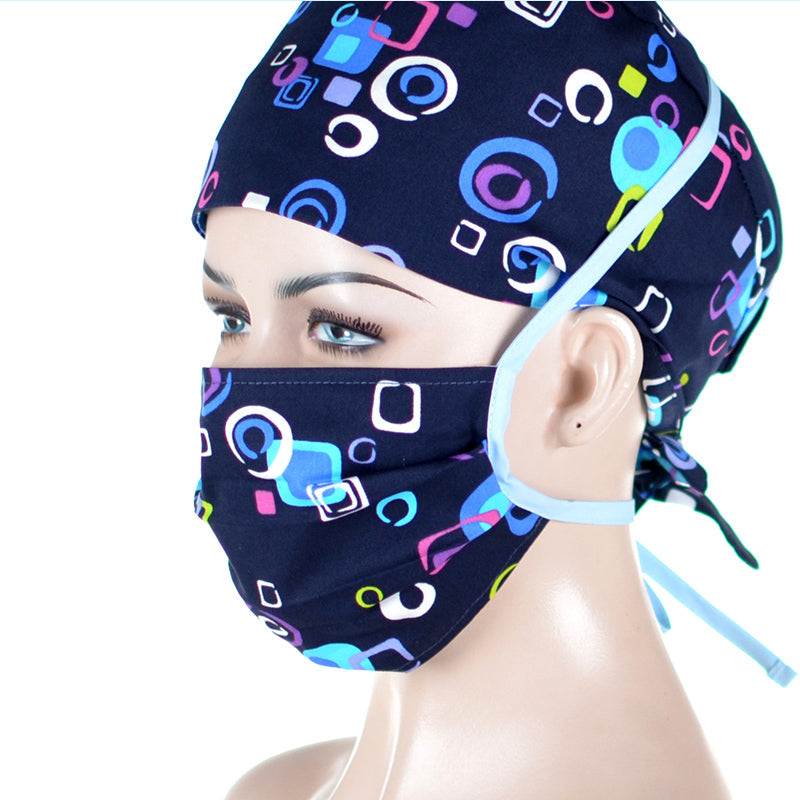 Double-layer printed lace surgical cap