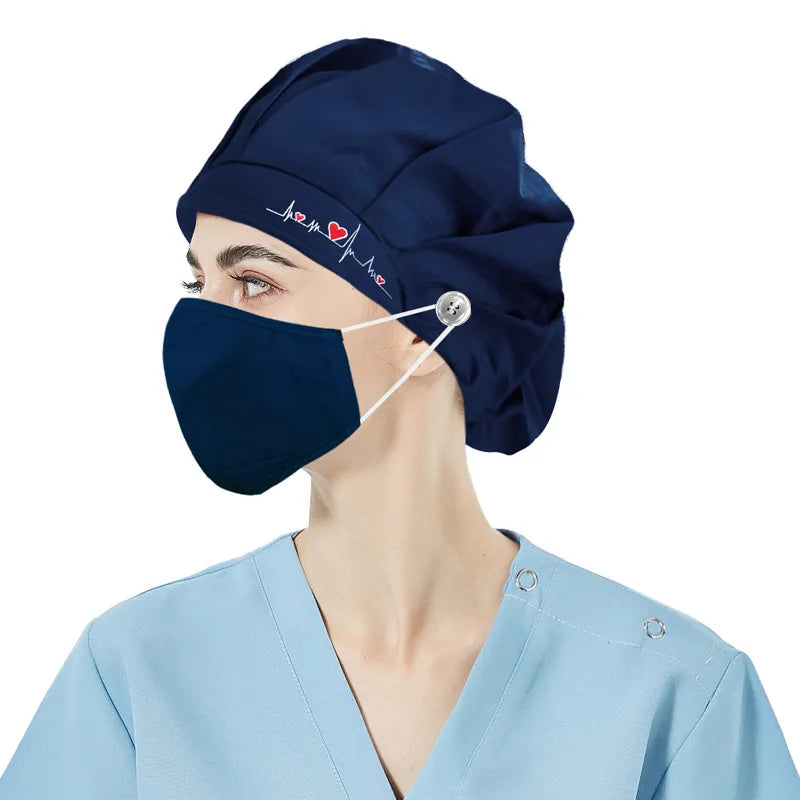 Unisex Adjustable Cotton Caps & Mask| medical caps | medical mask