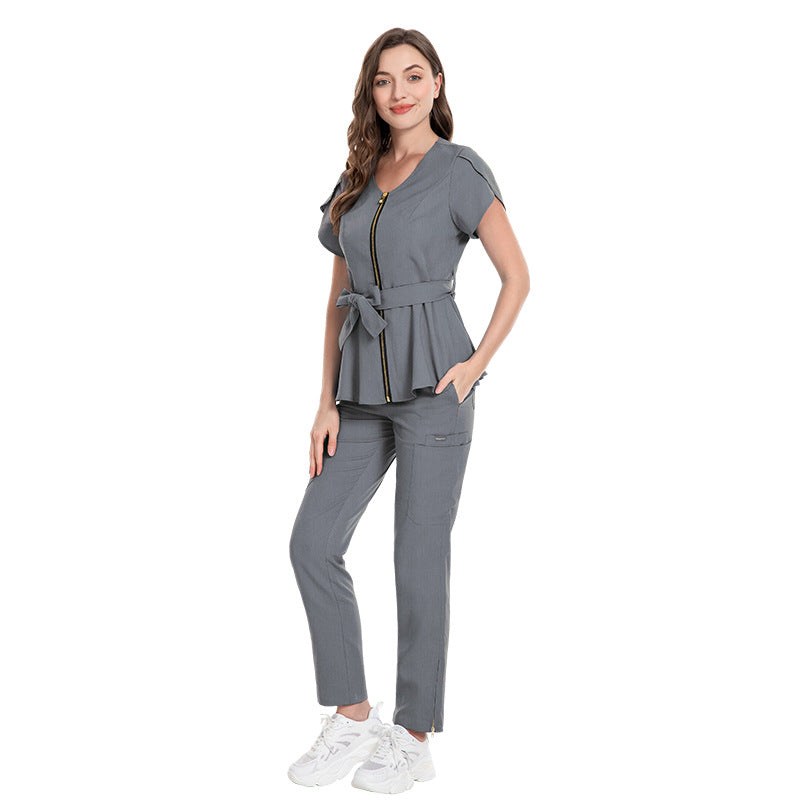 V-neck Slim Fit Nurses' Scrubs |scrubs store near me