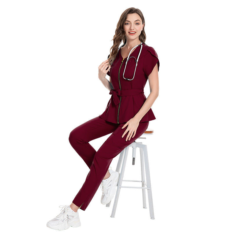 V-neck Slim Fit Nurses' Scrubs |medical scrubs store near me