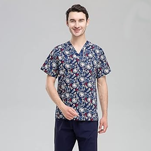 Short Sleeve Scrubs Collar 