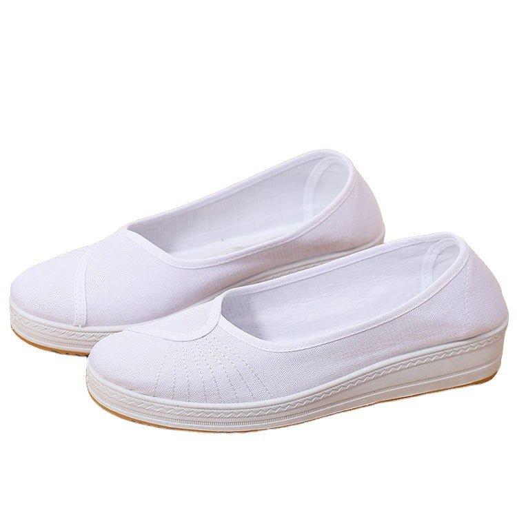 Women's Thick-soled Nurse White Soft-soled Cloth Shoes